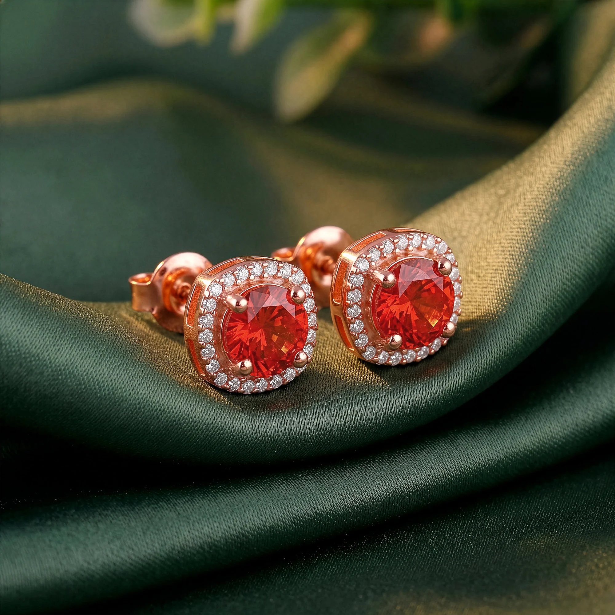 Rose Gold Pranavi Earrings - Image 2