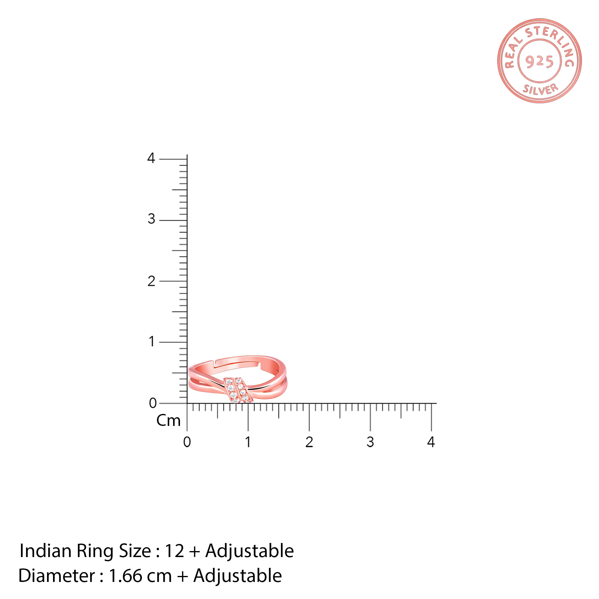 Rose Gold Promise Knot Ring - Image 5