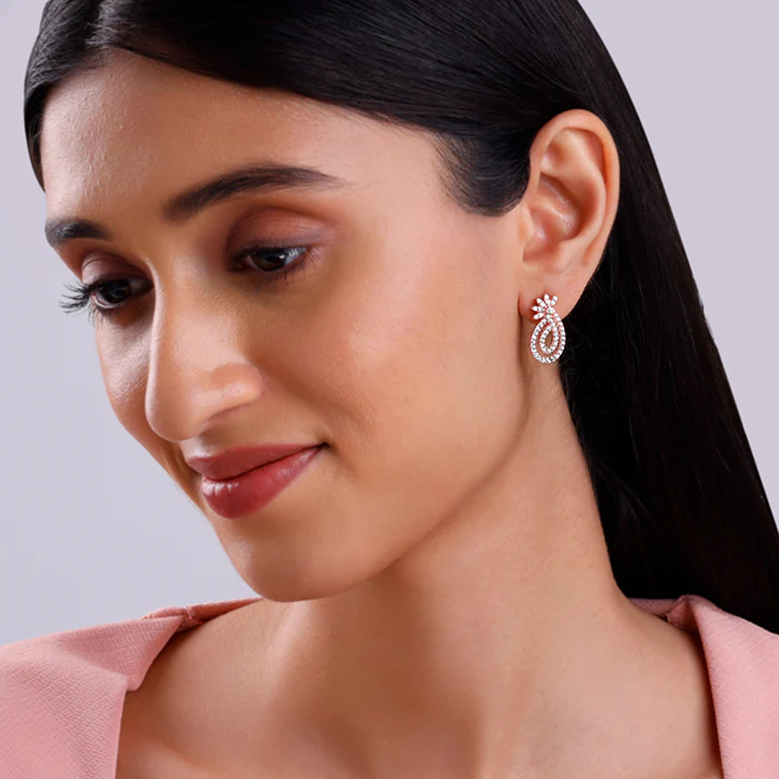 Rose Gold Pure Elegance Earrings - Image 3