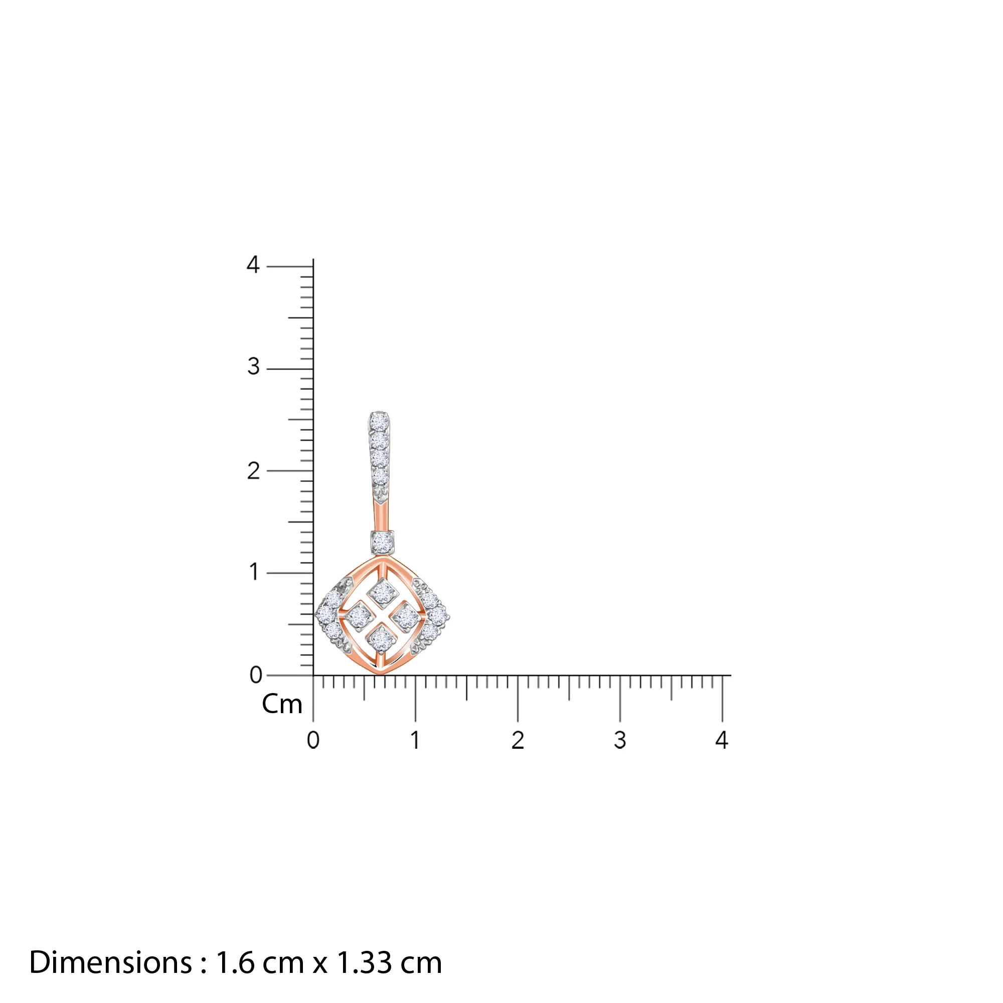 Rose Gold Quadra Muse Lab Grown Diamond Earrings - Image 6