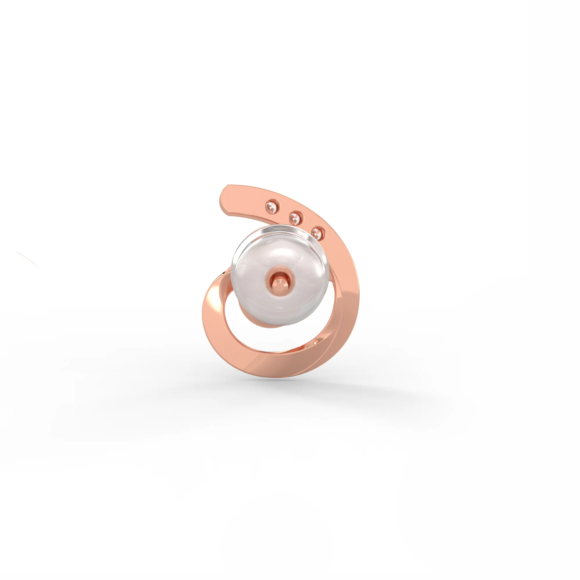 Rose Gold Quoted Diamond Earrings - Image 6