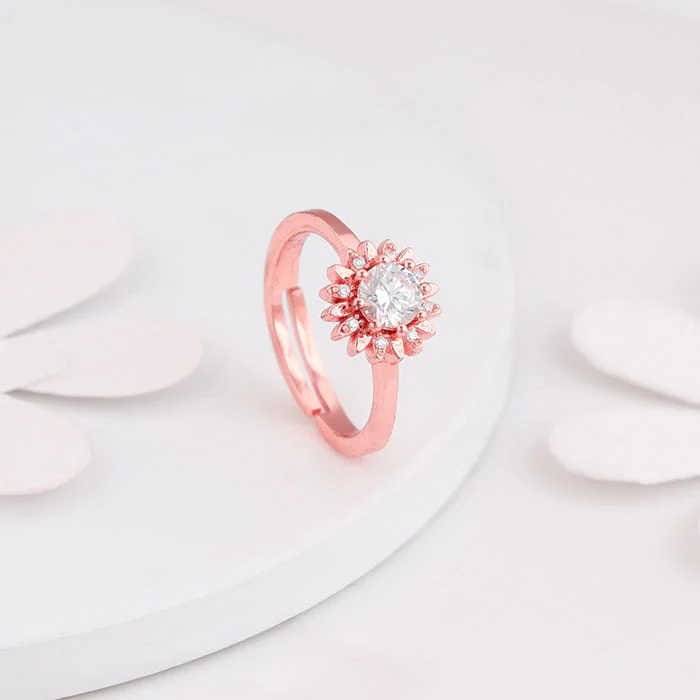 Rose Gold Radiant Sunshine Ring - Image 2