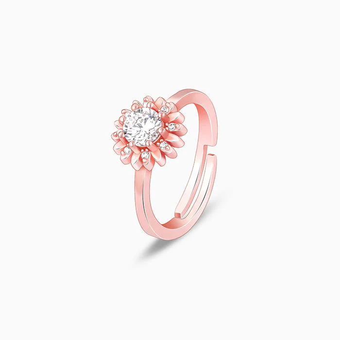Rose Gold Radiant Sunshine Ring - Image 4
