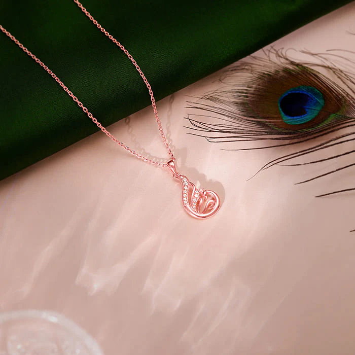 Rose Gold Ramaniya Morni Pendant With Link Chain - Image 2