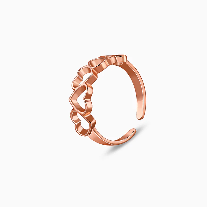 Rose Gold Ridam Toe Rings - Image 4