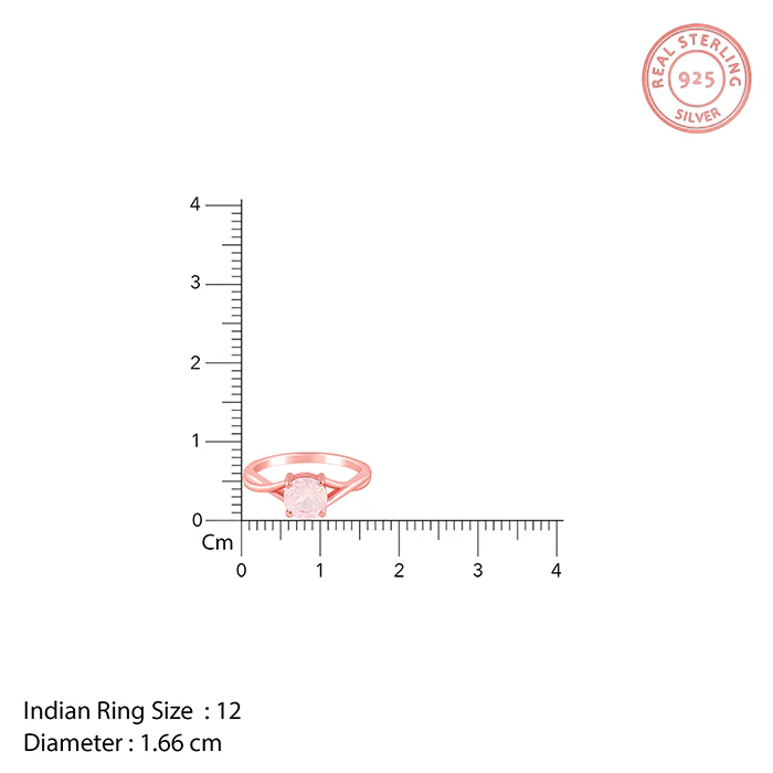Rose Gold Rose Quartz Ring - Image 5