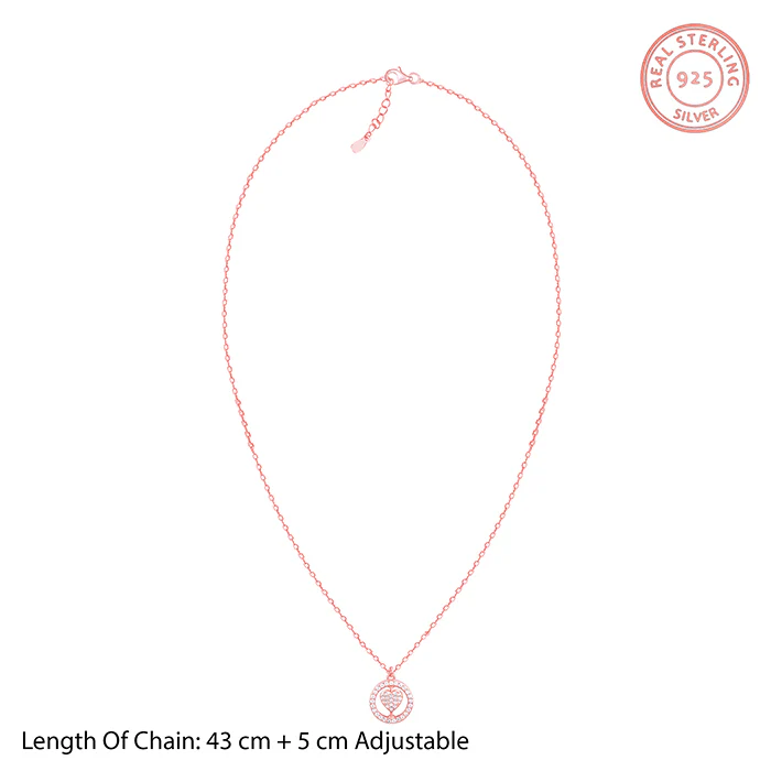 Rose Gold Rotatable My Happy Place Pendant With Link Chain - Image 8