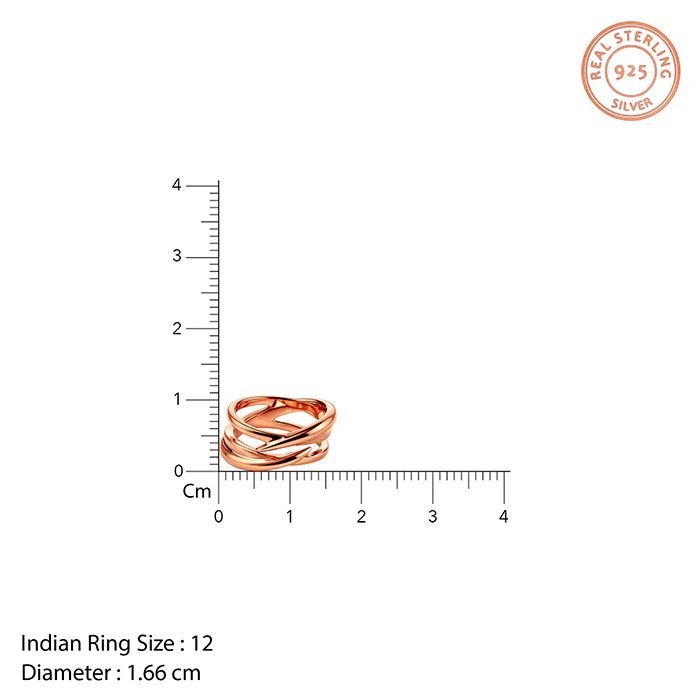 Rose Gold Sculptural Ring (Size 12) - Image 4