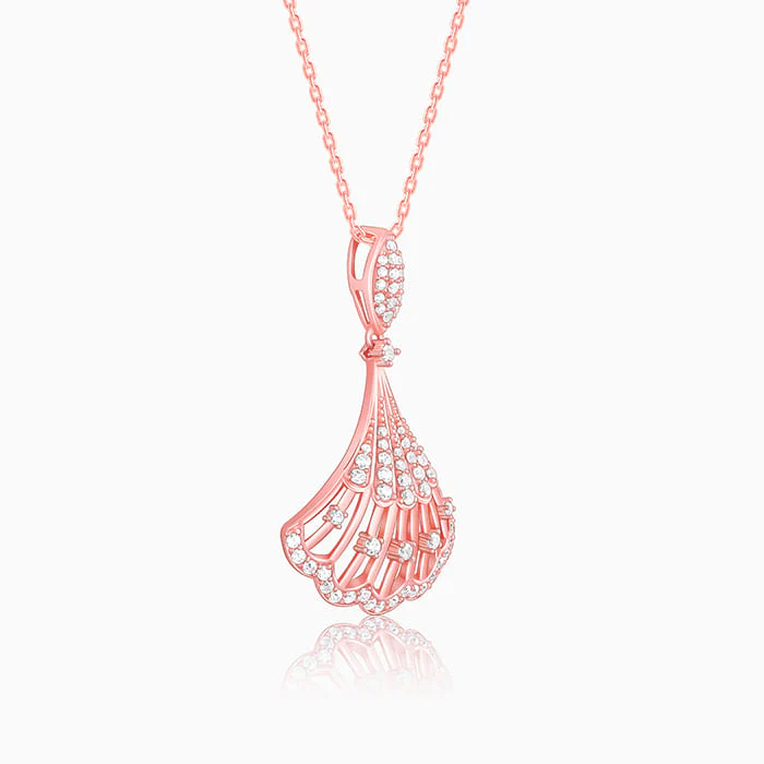 Rose Gold Seashell Pendant With Link Chain - Image 4