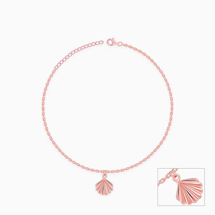 Rose Gold Seashell Whisper Anklet - Image 3