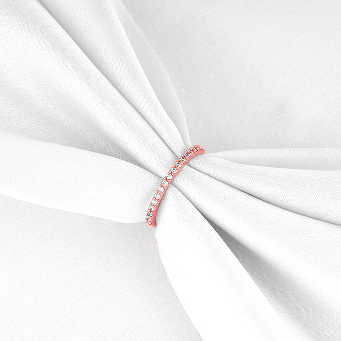 Rose Gold Serenity Line Ring - Image 2