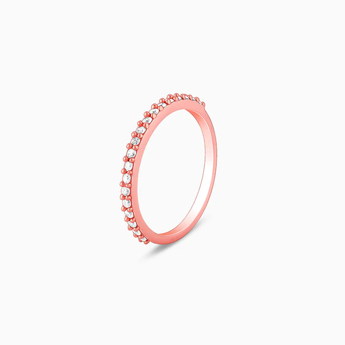 Rose Gold Serenity Line Ring - Image 4