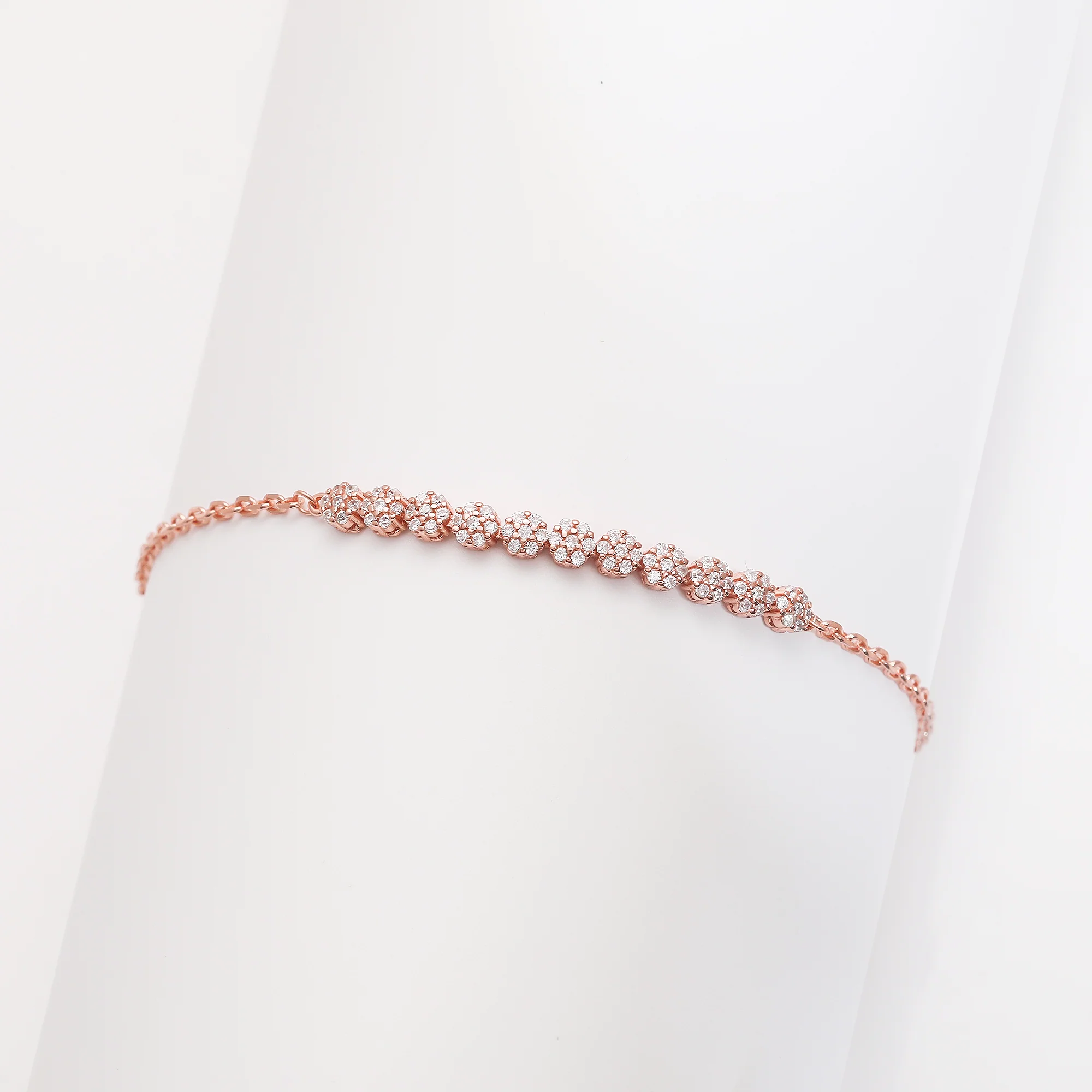 Rose Gold Shimmer Beads Bracelet - Image 2
