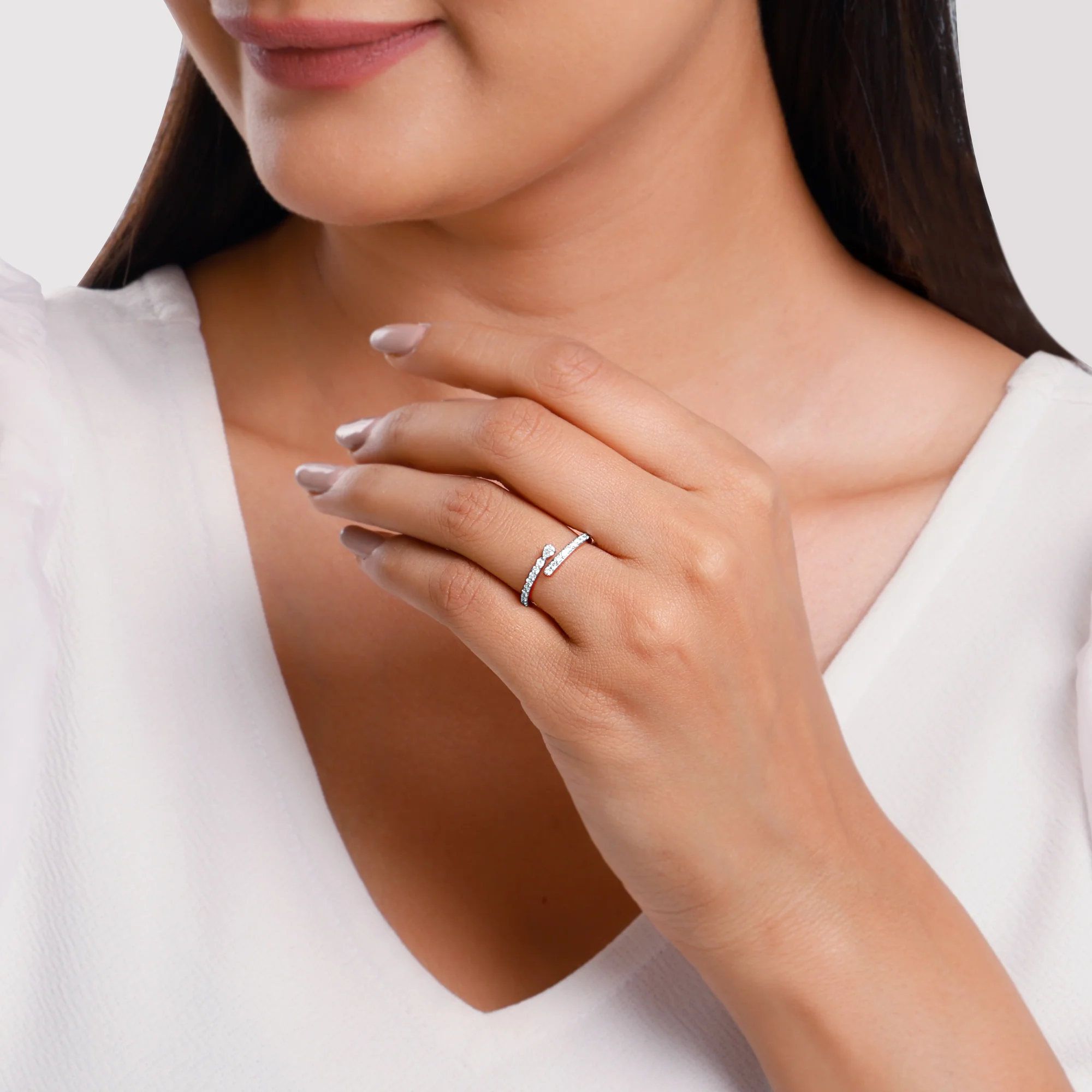 Rose Gold Shooting Star Lab Grown Diamond Ring - Image 3
