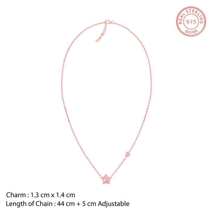 Rose Gold Shooting Star Necklace - Image 4
