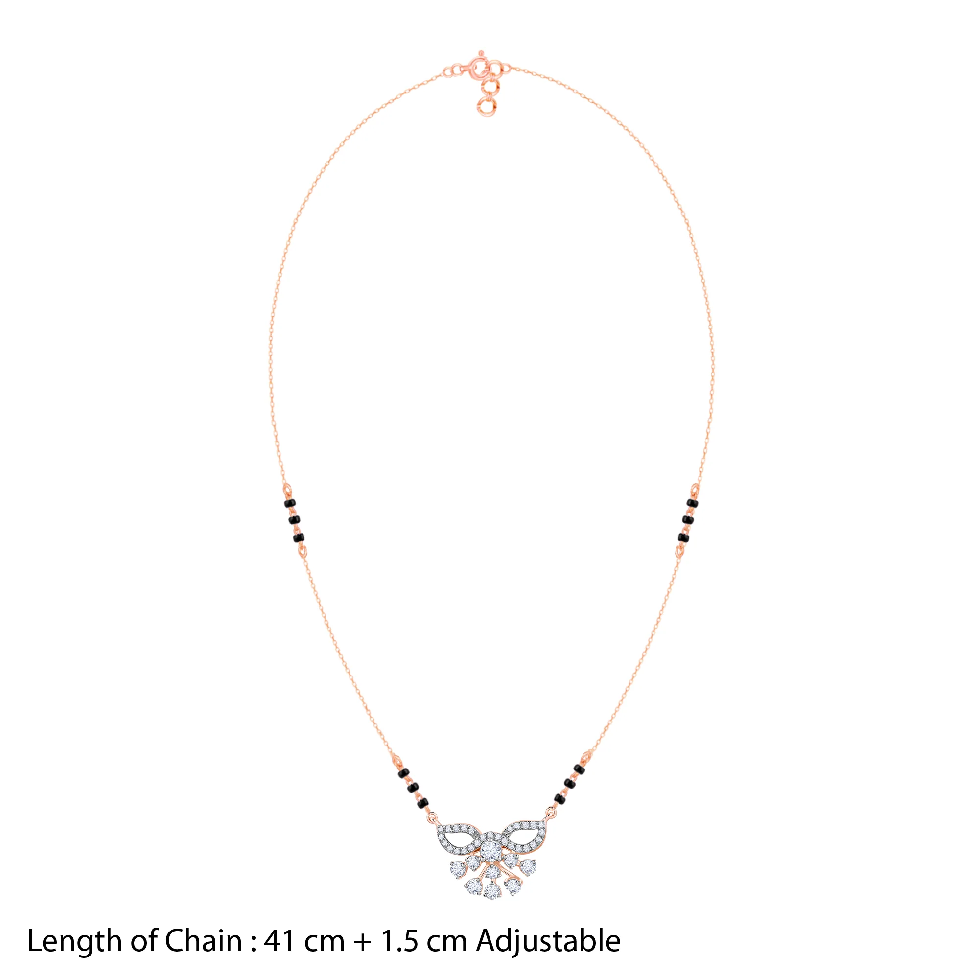 Rose Gold Shruthi Lab Grown Diamond Mangalsutra - Image 5