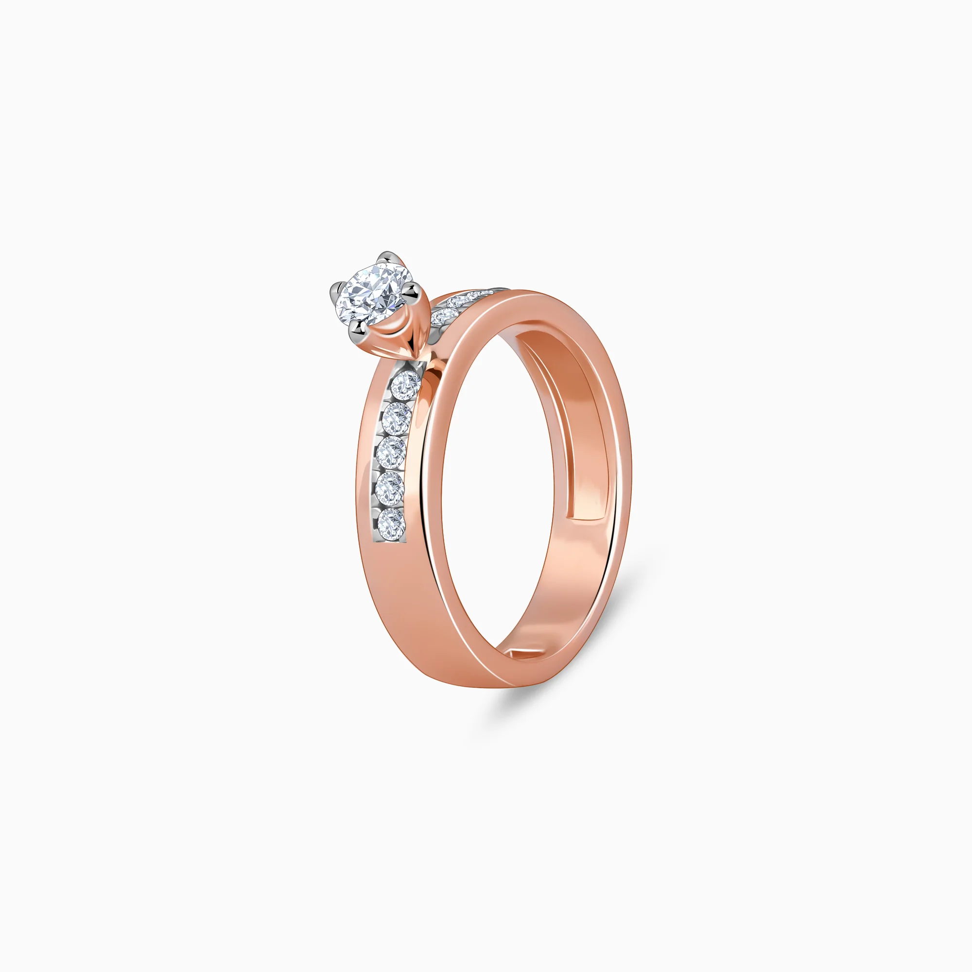 Rose Gold Smitten Solitaire Lab Grown Diamond Ring - Image 4