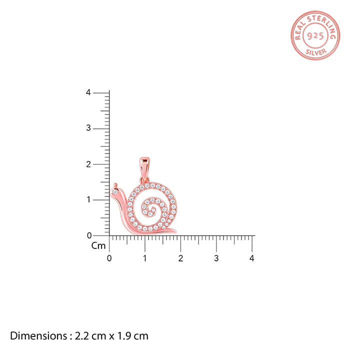 Rose Gold Snail Pendant With Link Chain - Image 5
