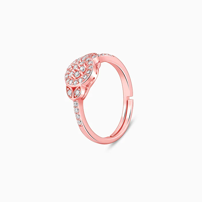 Rose Gold Sparkle-filled Ring - Image 4