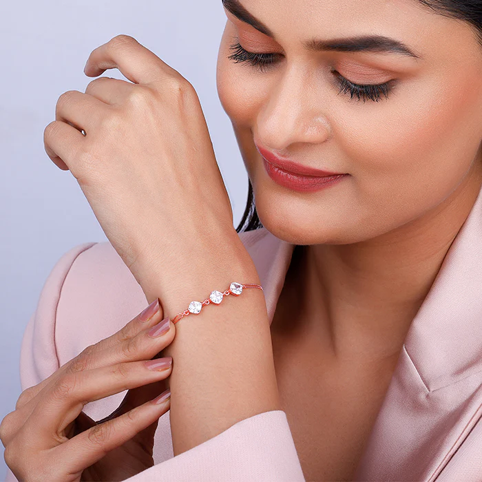 Rose Gold Sparkling Zircon Bracelet - Image 3