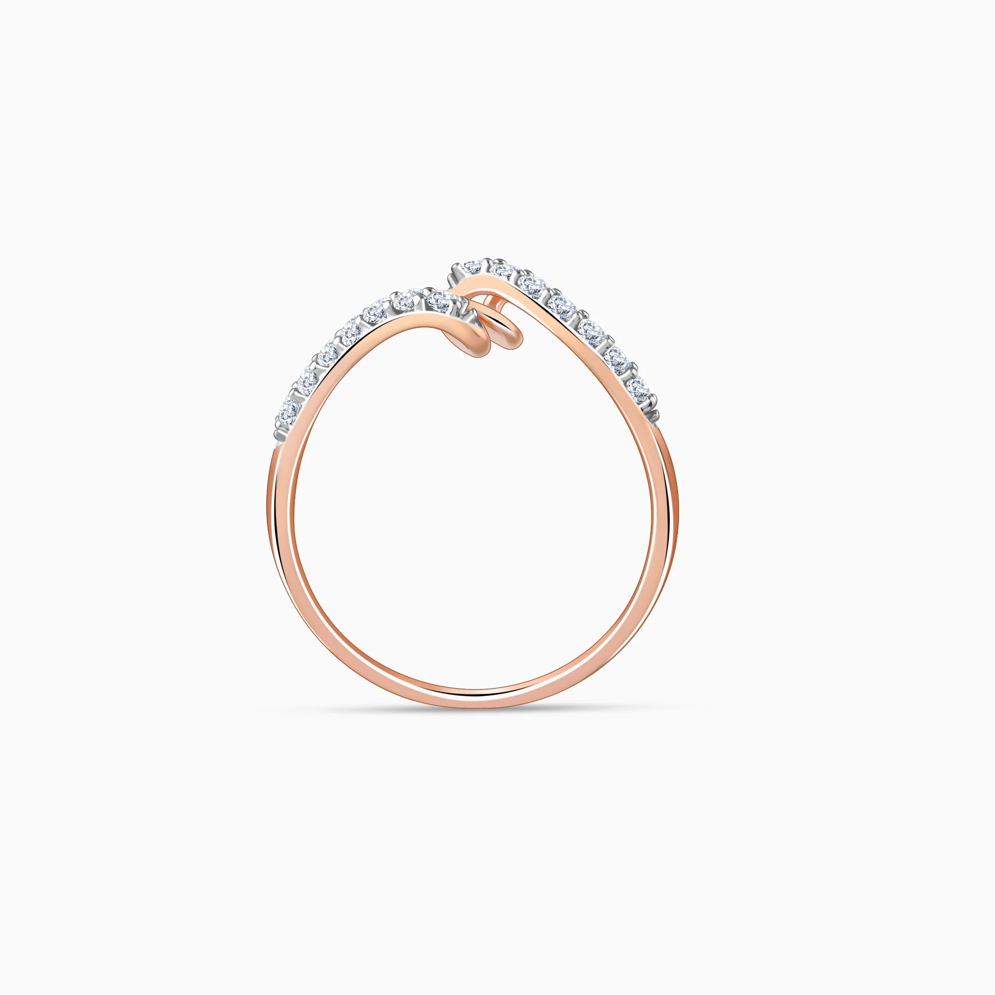 Rose Gold Spiral Lab Grown Diamond Ring - Image 5