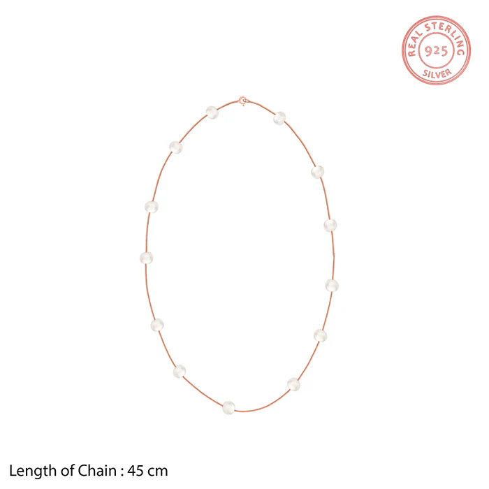Rose Gold Splendid Pearl Necklace - Image 4