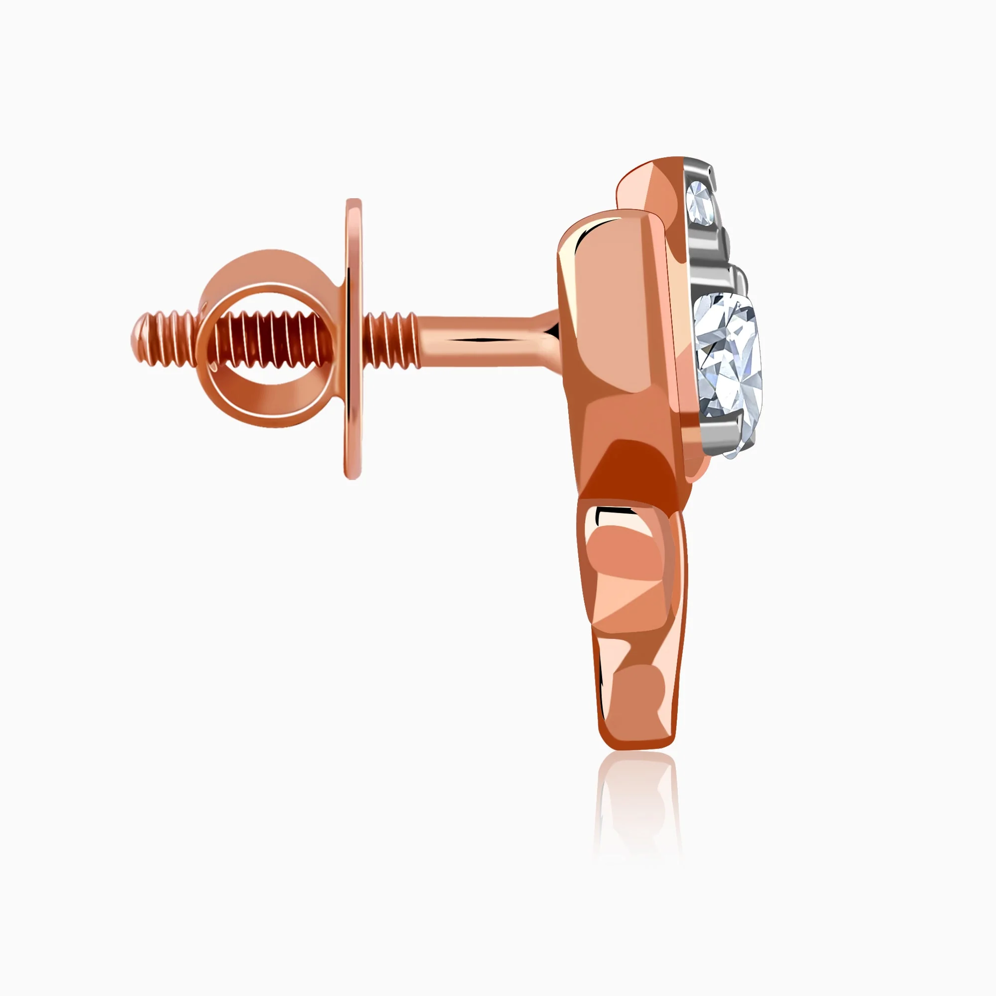 Rose Gold Spring Grace Lab Grown Diamond Earrings - Image 4