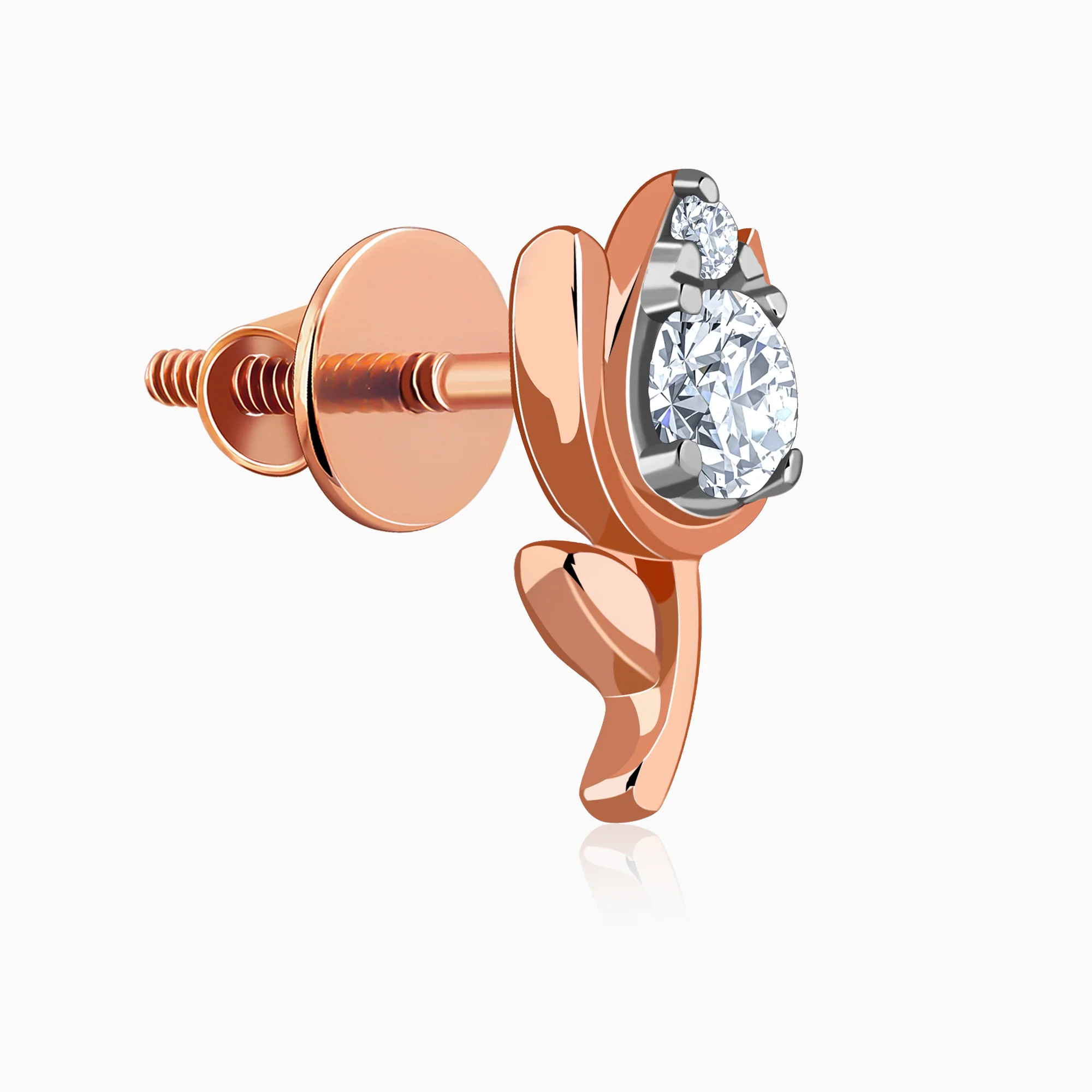Rose Gold Spring Grace Lab Grown Diamond Earrings - Image 5
