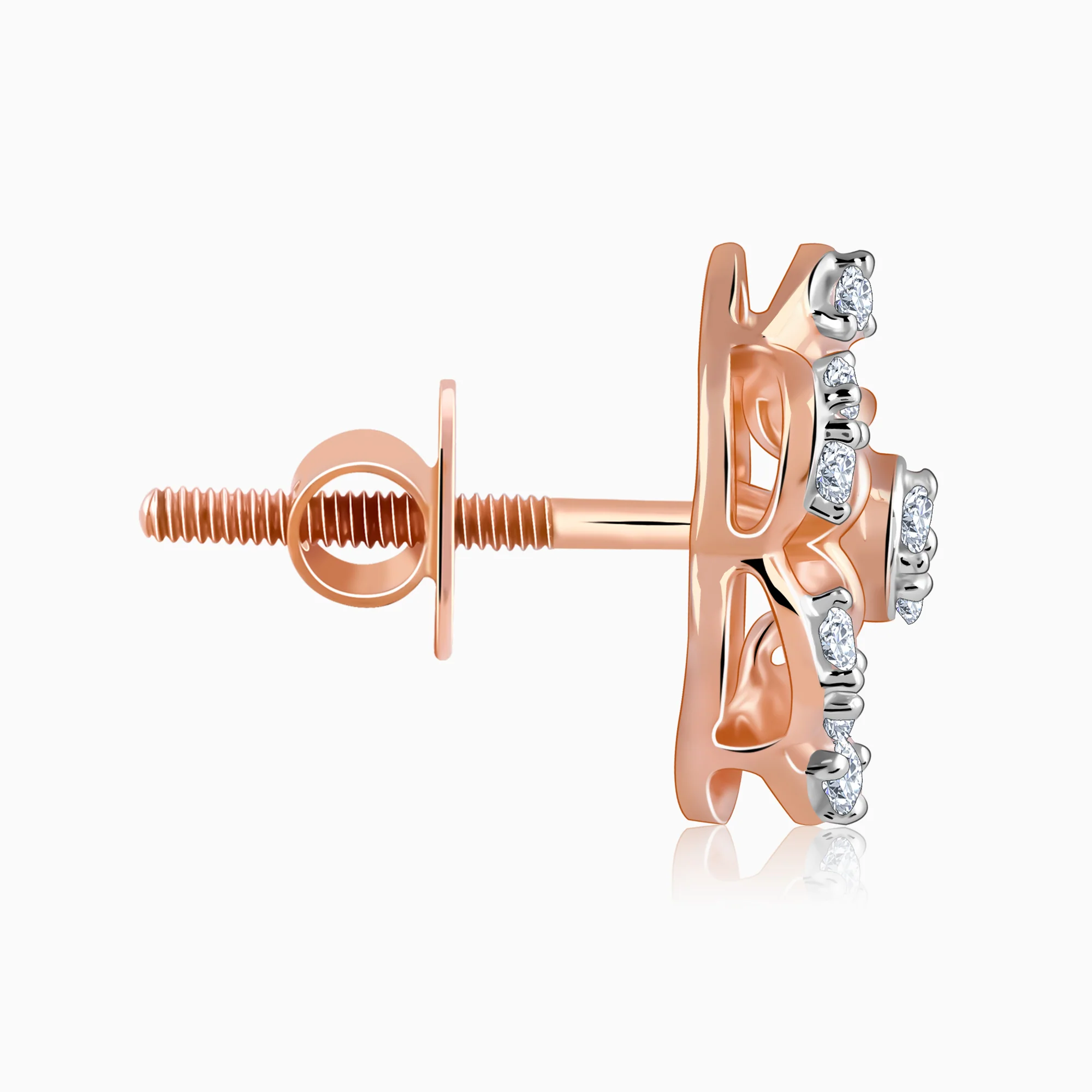 Rose Gold Stately Diamond Earrings - Image 5