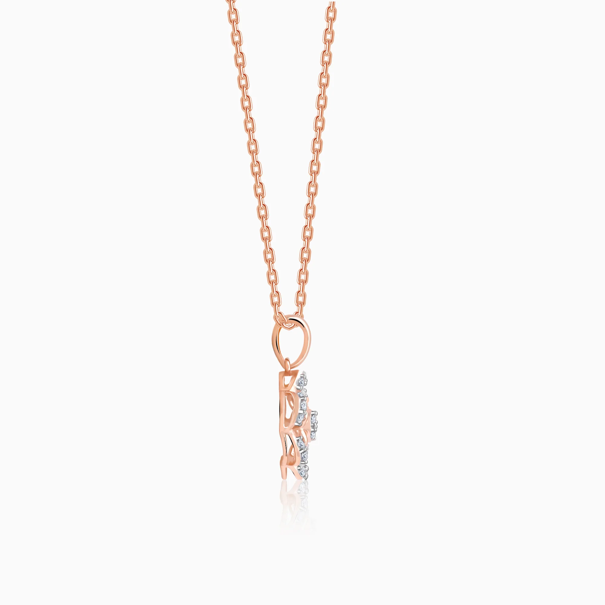 Rose Gold Stately Diamond Pendant - Image 5