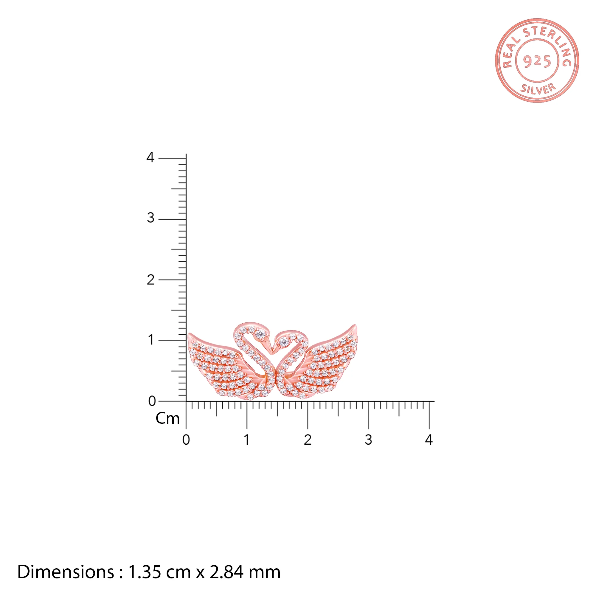 Rose Gold Swan Love Necklace - Image 6