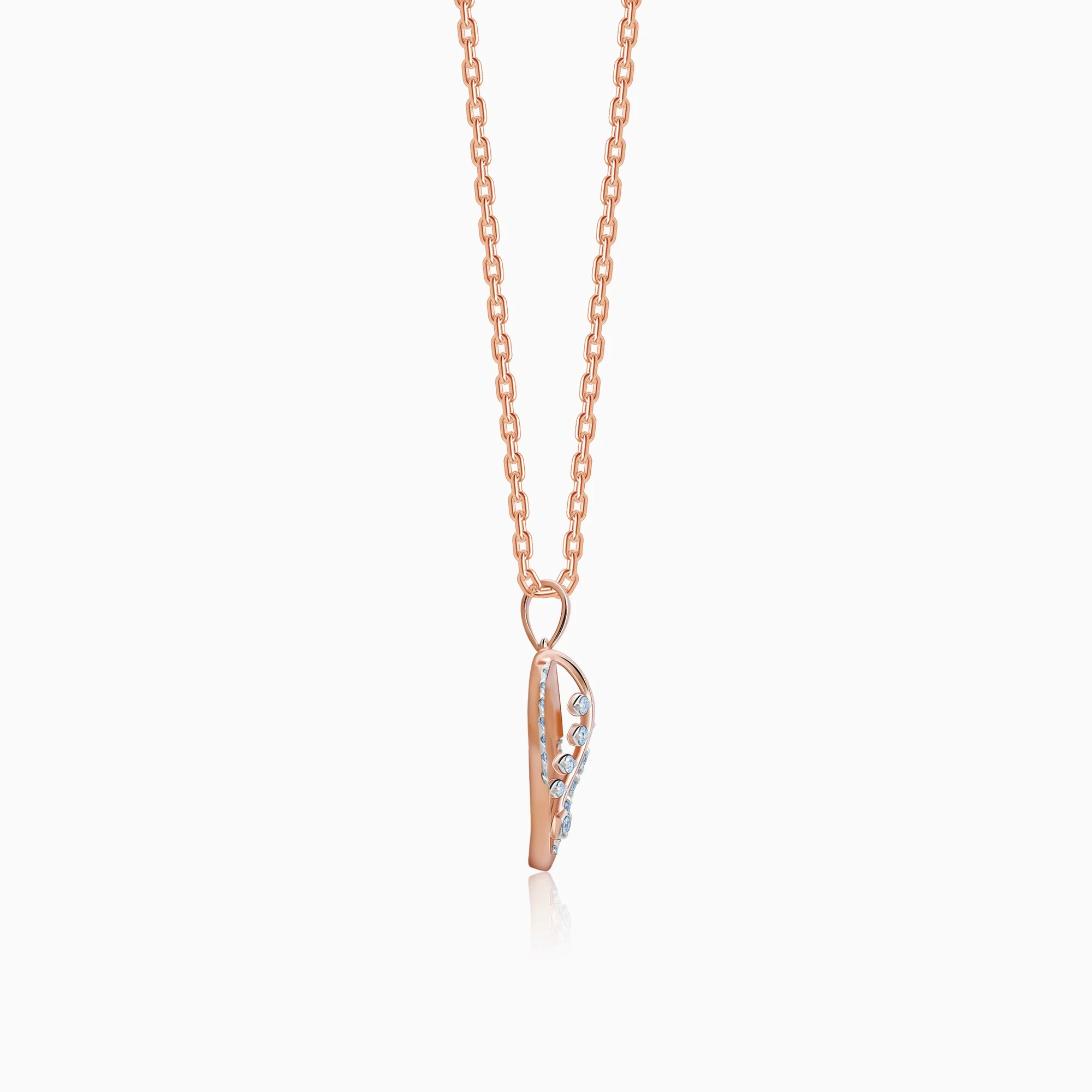 Rose Gold Sweet Alyssum Lab Grown Diamond Pendant - Image 5