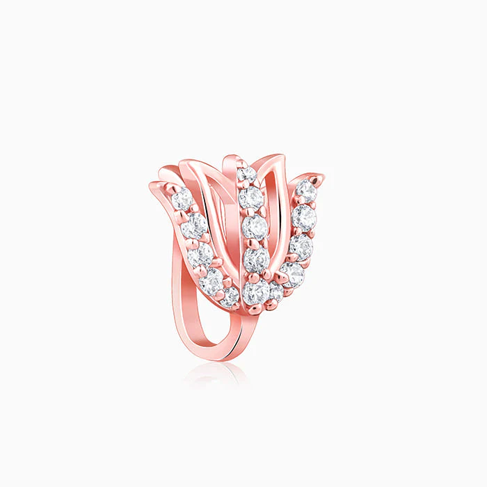 Rose Gold Thamara Nose Pin (Clip on) - Image 4