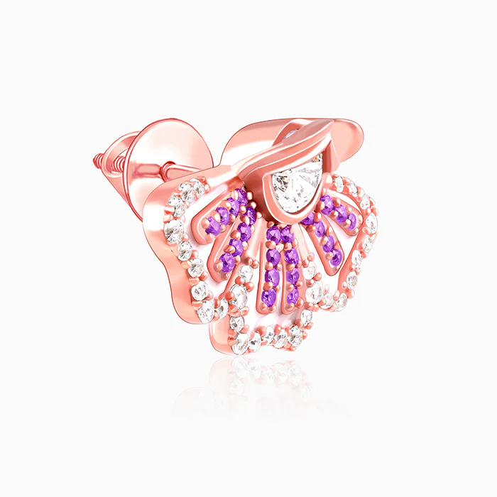 Rose Gold Eyebright Beauty Earrings - Image 4