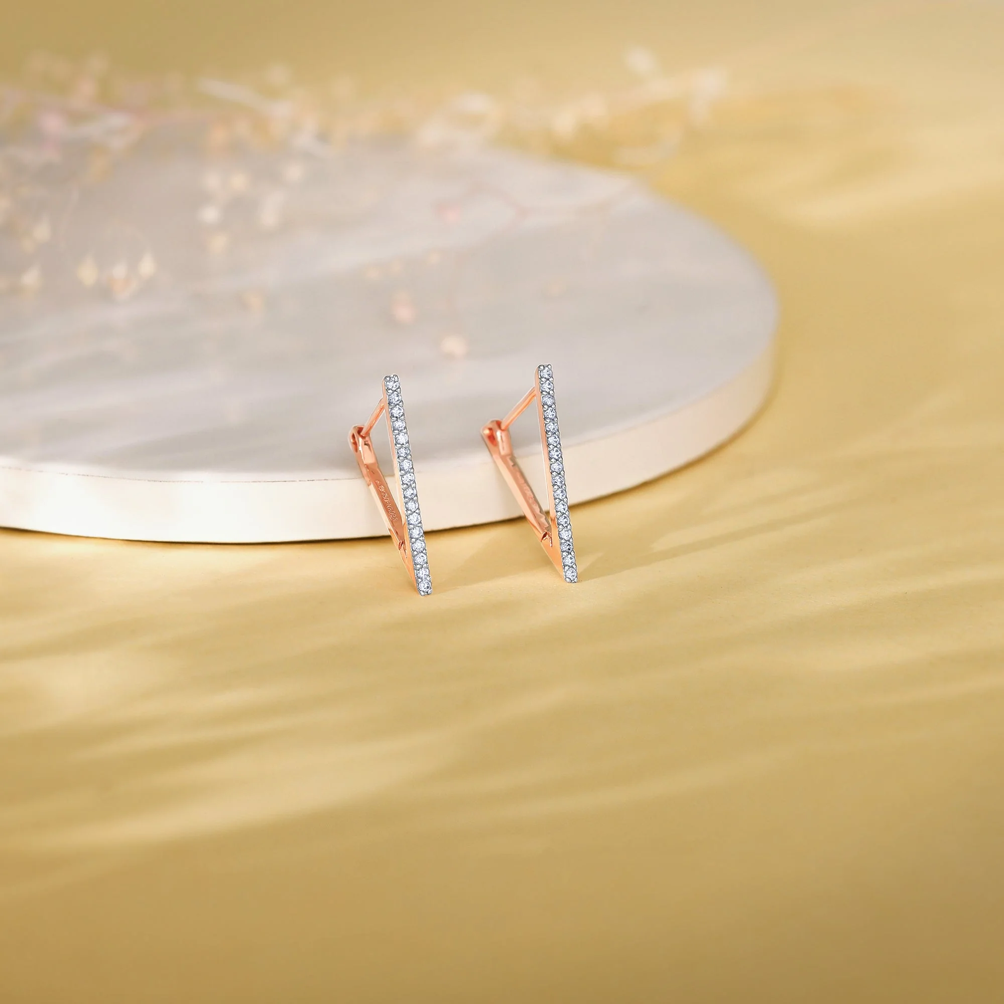 Rose Gold Trinity Lab Grown Diamond Studs - Image 2