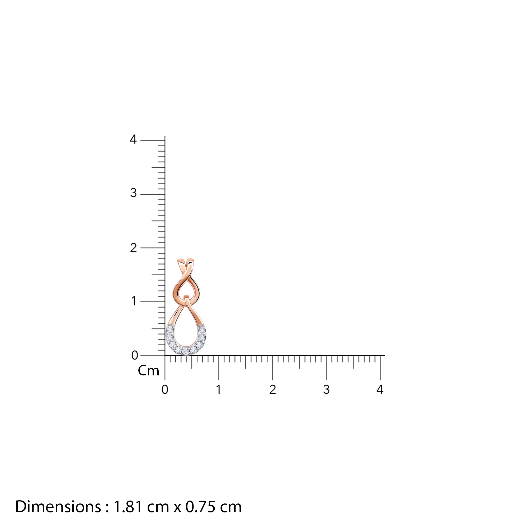 Rose Gold Twinkling Drops Diamond Pendant - Image 6