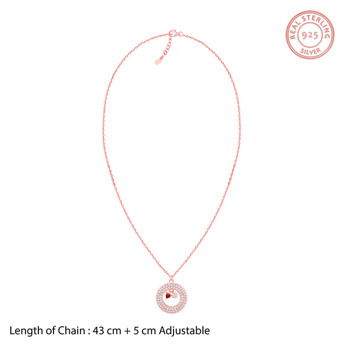 Rose Gold Two Hearts Becoming One Pendant With Link Chain - Image 8