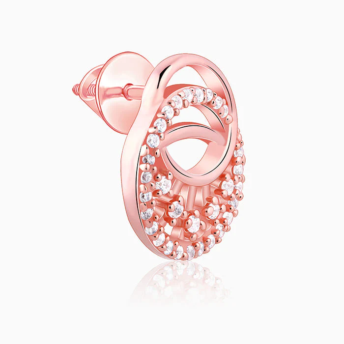 Rose Gold Unseen Happiness Earrings - Image 4