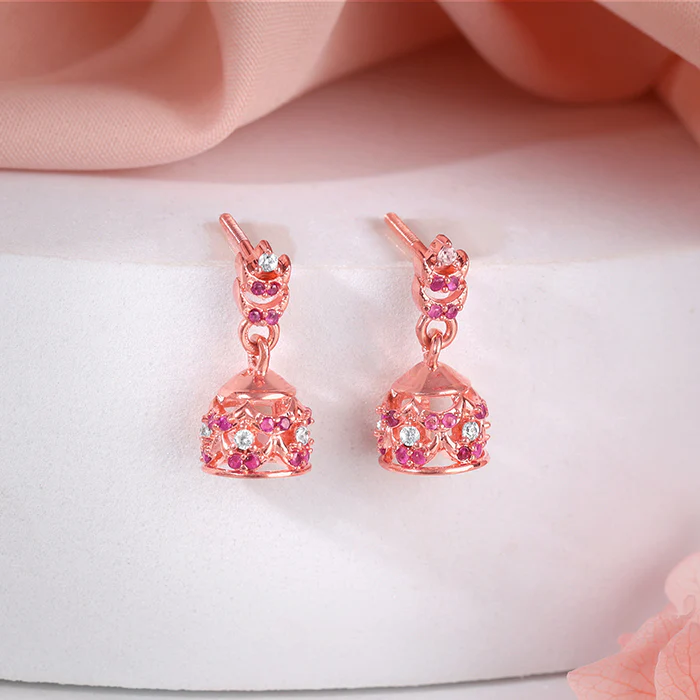 Rose Gold Urvashi Jhumki - Image 2