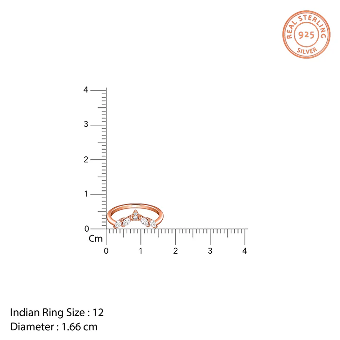 Rose Gold Vanki Shine Ring (Size 12) - Image 4