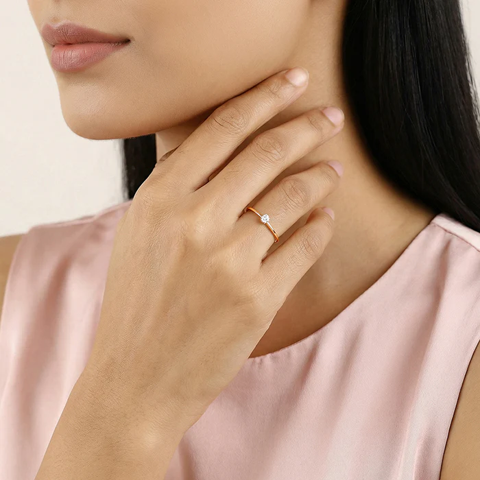 Rose Gold Velora Spark Ring - Image 3
