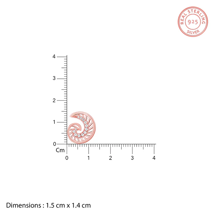 Rose Gold Volute Earrings - Image 5