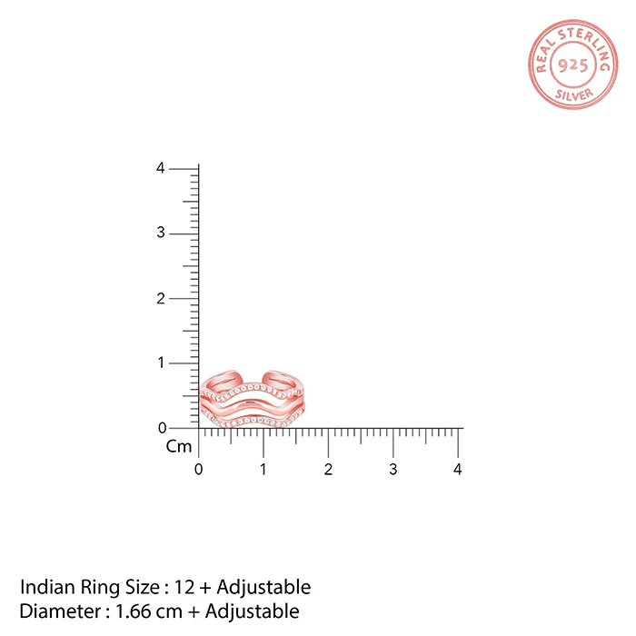 Rose Gold Wave It Off Ring - Image 5