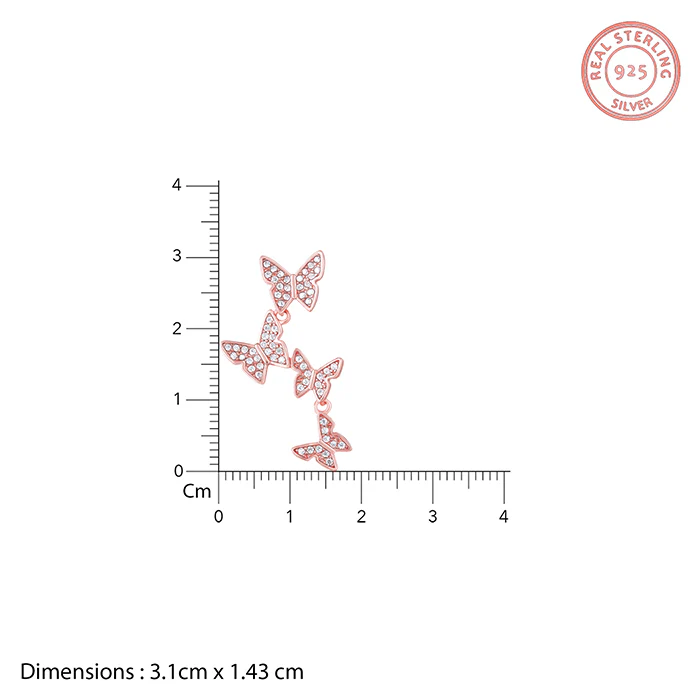 Rose Gold Wavering Wings Butterfly Set - Image 5