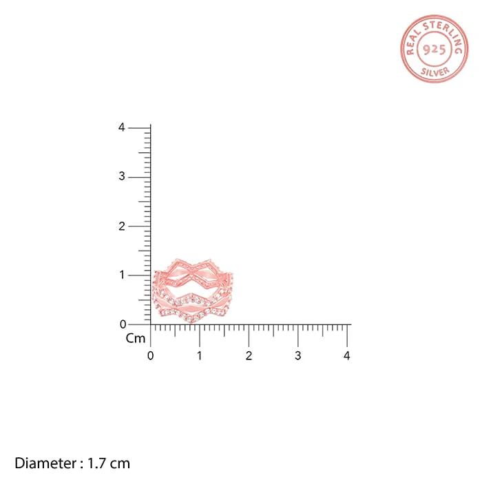 Rose Gold Wavy Dreams Ring - Image 4