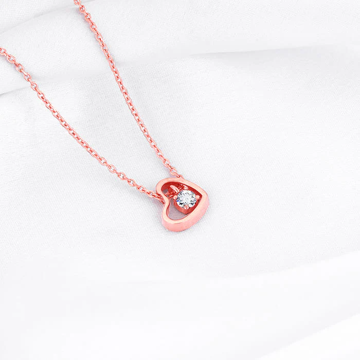 Rose Gold Whole Heart Necklace - Image 2