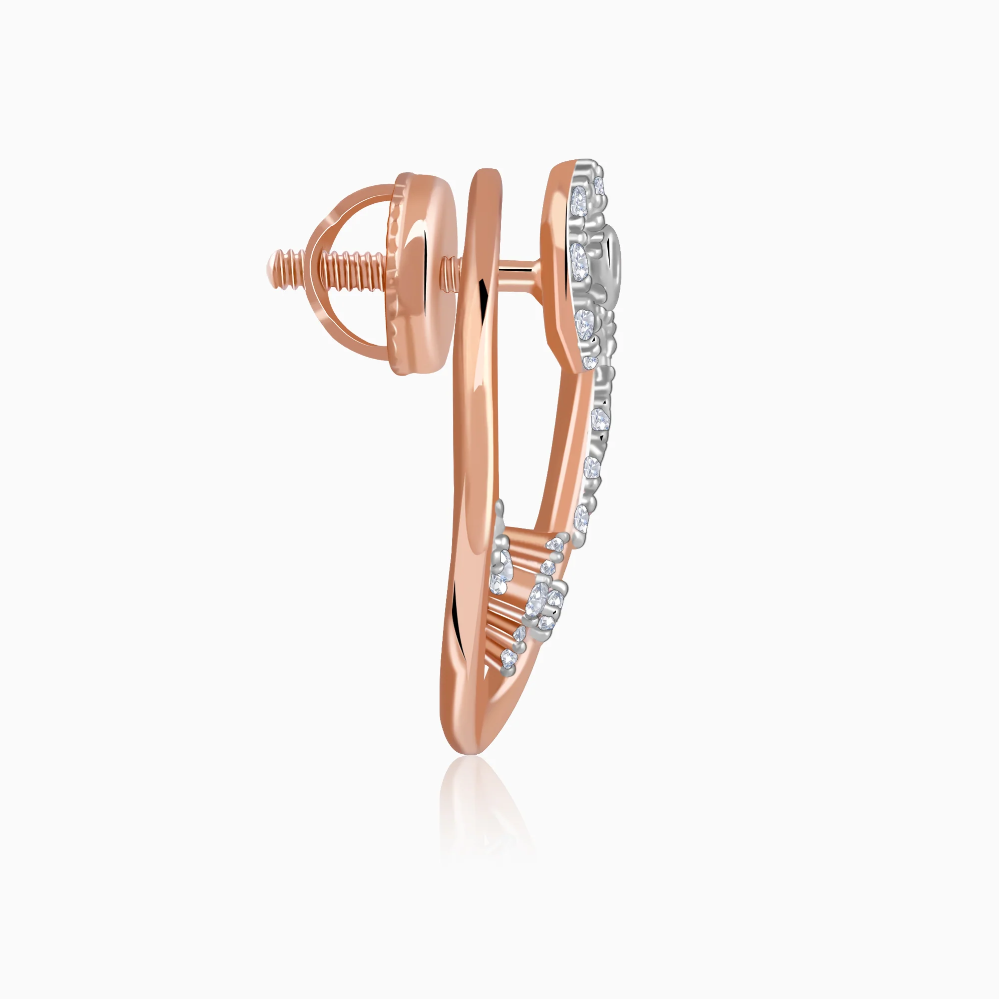 Rose Gold Wildflower Lab Grown Diamond Earrings - Image 5
