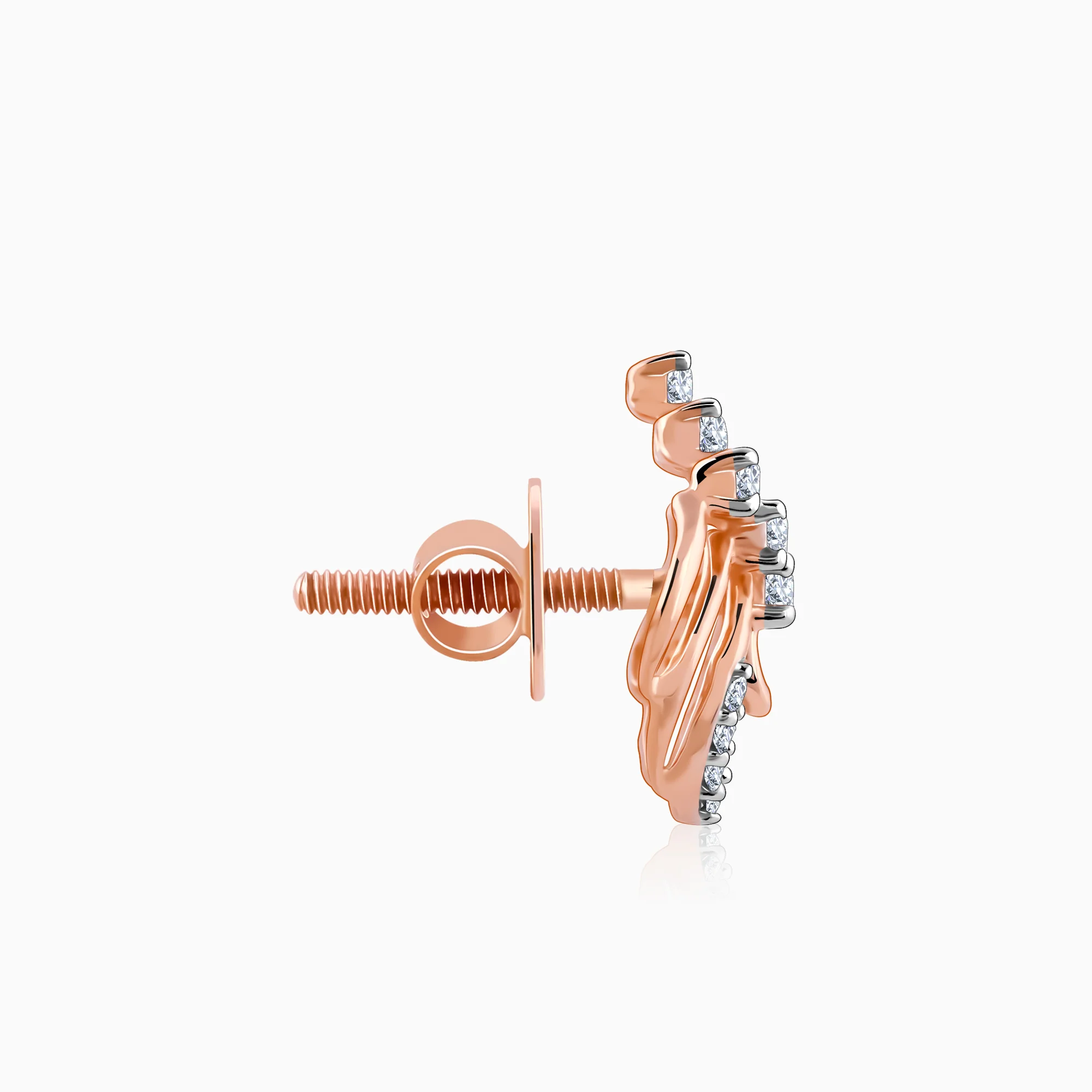 Rose Gold Wonderful Whimsy Diamond Earrings - Image 4