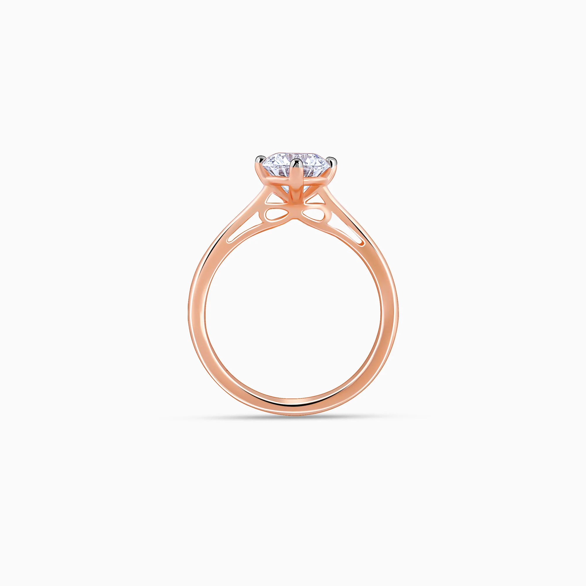 Rose Gold Yolo Solitaire Lab Grown Diamond Ring - Image 5