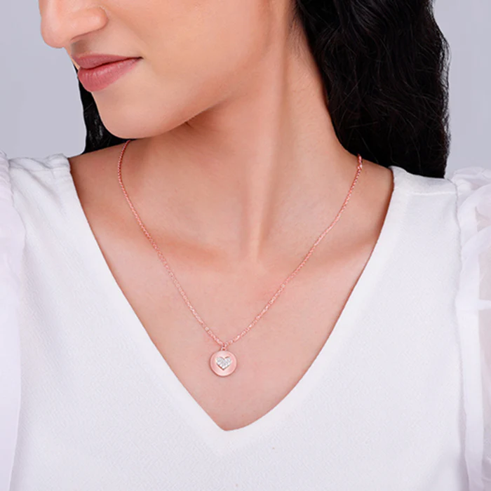 Rose Gold You're My Happy Place Pendant With Link Chain - Image 5